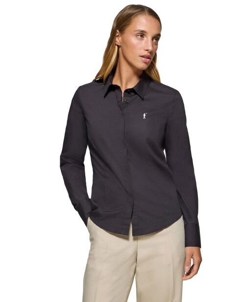 Chemise Rigby Go W Slim Poplin noire