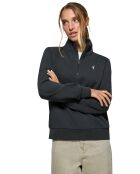 Sweat Rigby Go W Neck Zipper Fl noir
