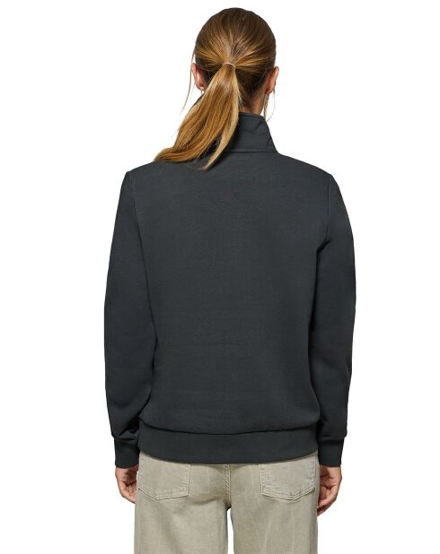Sweat Rigby Go W Neck Zipper Fl noir