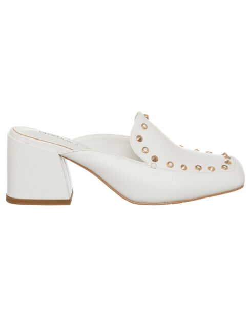 Heloise weiße Holzschuhe - 5 cm Absatz