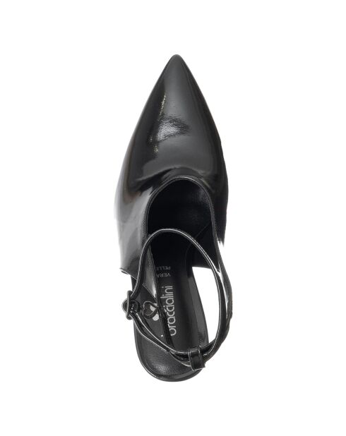 Slingbacks Annie noires - Talon 9 cm