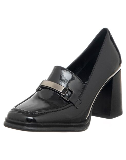Mocassins Maria noirs - Talon 6.5 cm