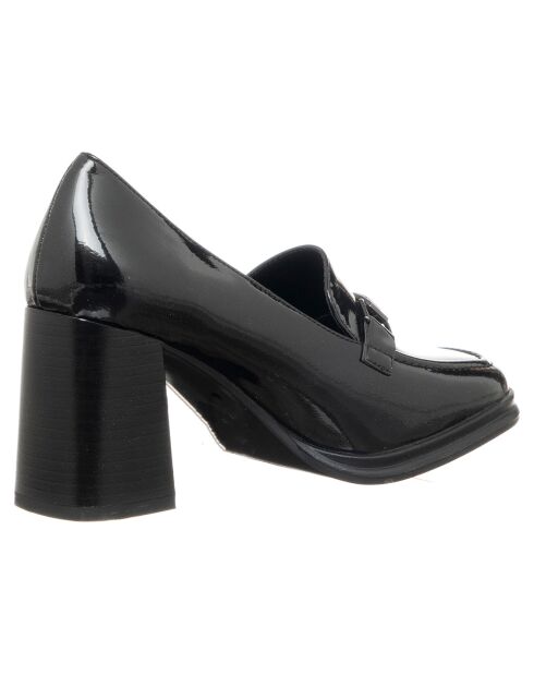 Mocassins Maria noirs - Talon 6.5 cm