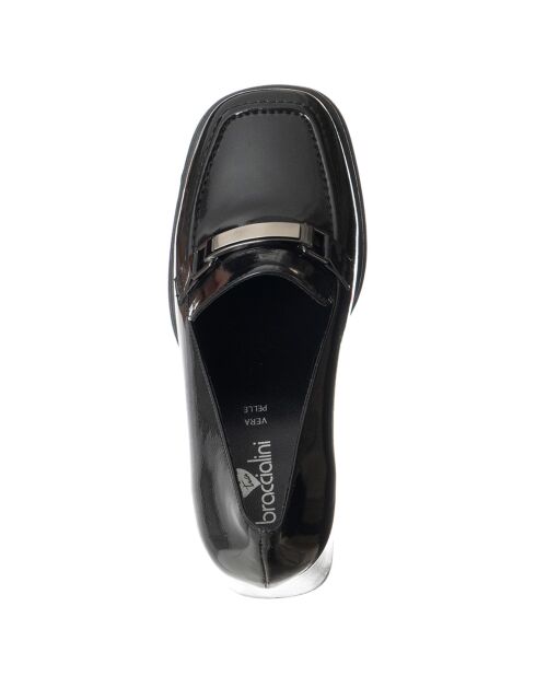 Mocassins Maria noirs - Talon 6.5 cm
