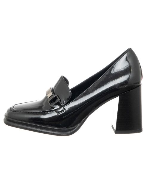 Mocassins Maria noirs - Talon 6.5 cm