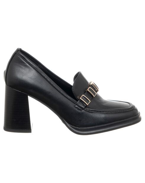 Mocassins Sana noirs - Talon 6.5 cm