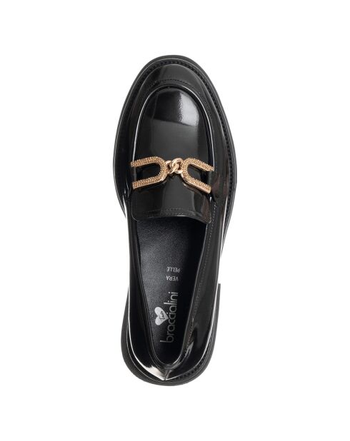 Mocassins Violenne noir/doré