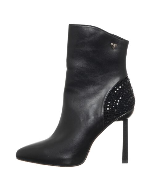 Bottines Amélie noires - Talon 11 cm
