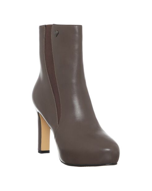 Bottines Zoe marron - Talon 13.5 cm