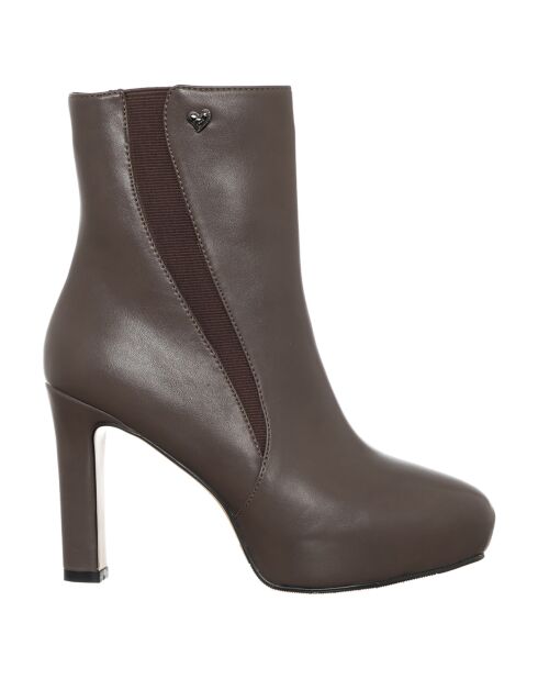 Bottines Zoe marron - Talon 13.5 cm