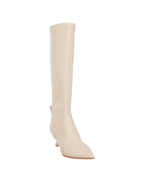 Weiße Alma-Stiefel - 5,5 cm Absatz