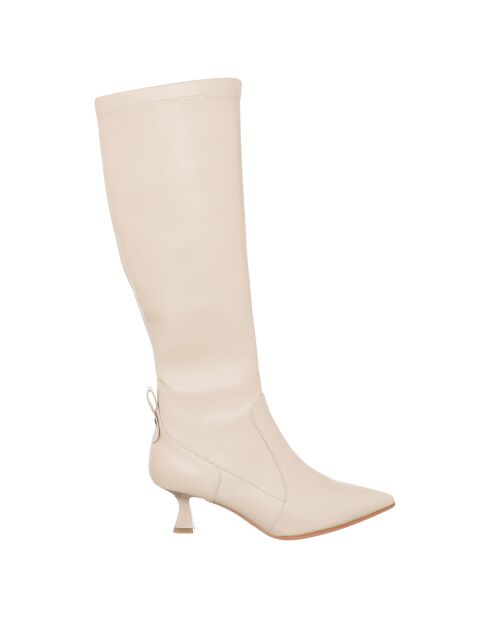 Weiße Alma-Stiefel - 5,5 cm Absatz