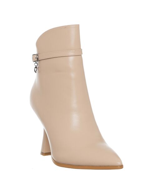 Bottines Mae beiges - Talon 9.5 cm