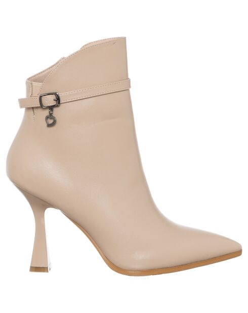 Bottines Mae beiges - Talon 9.5 cm