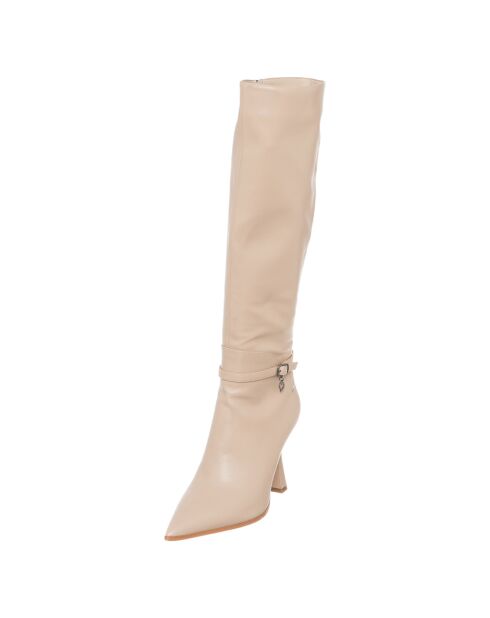 Bottes Emy beiges - Talon 9.5 cm