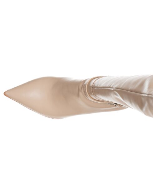 Bottes Emy beiges - Talon 9.5 cm