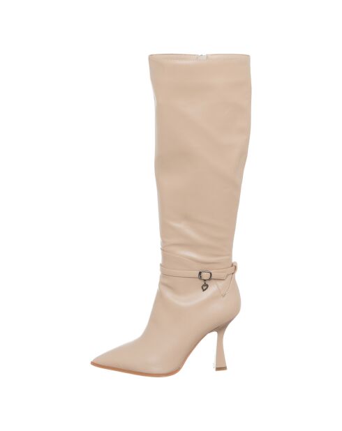 Bottes Emy beiges - Talon 9.5 cm