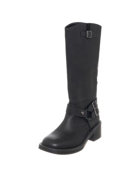 Bottes Ava noires - Talon 5 cm