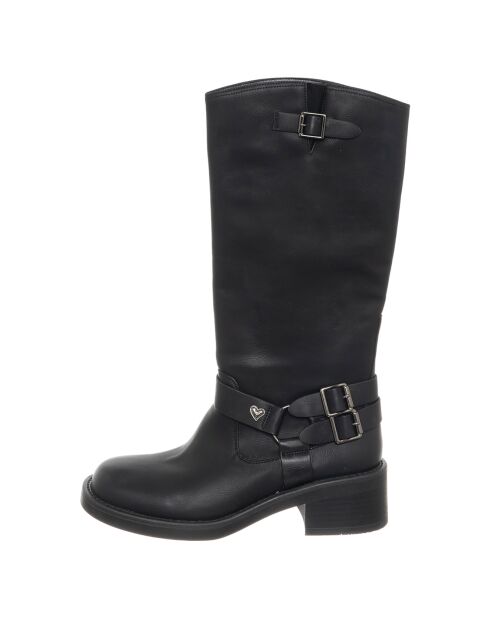 Bottes Ava noires - Talon 5 cm