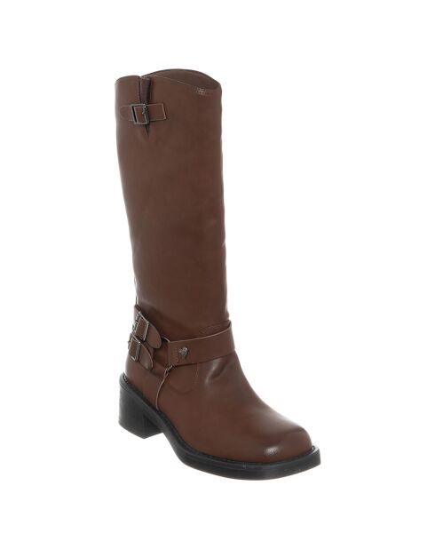 Bottes Ava marron - Talon 5 cm