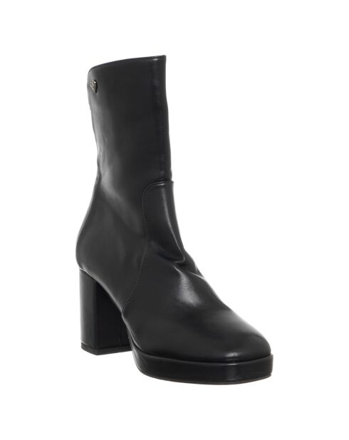 Bottines Leonie noires - Talon 8 cm