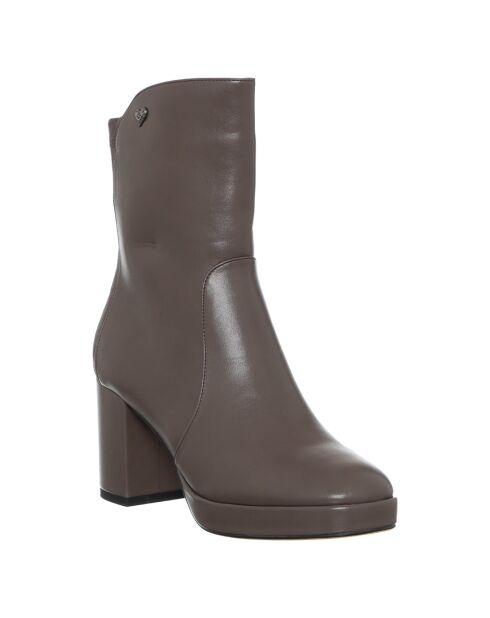 Bottines Leonie marron - Talon 8 cm
