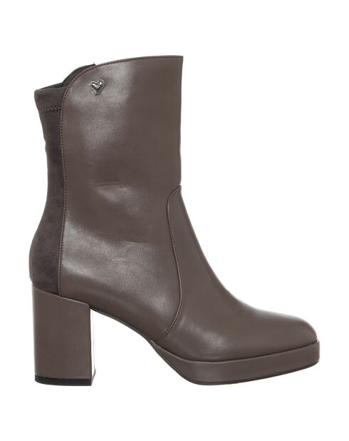 Bottines Leonie marron - Talon 8 cm