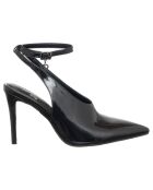 Slingbacks Annie noires - Talon 9 cm