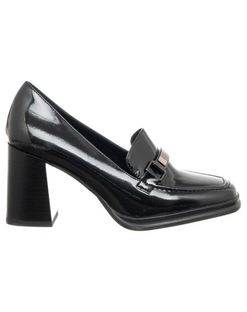 Mocassins Maria noirs - Talon 6.5 cm