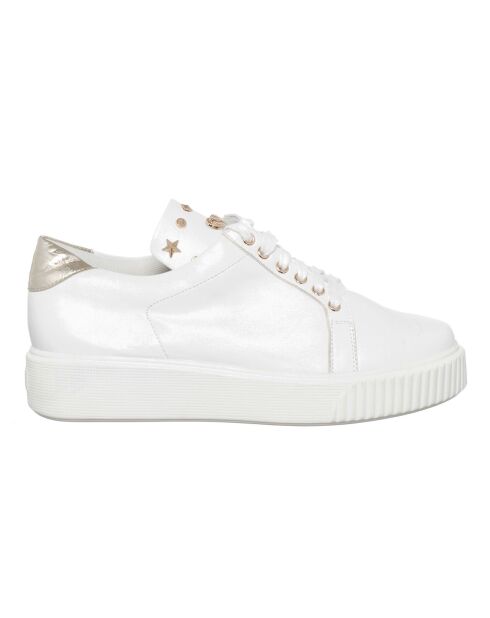 Sneakers en Cuir Ana blanc/doré
