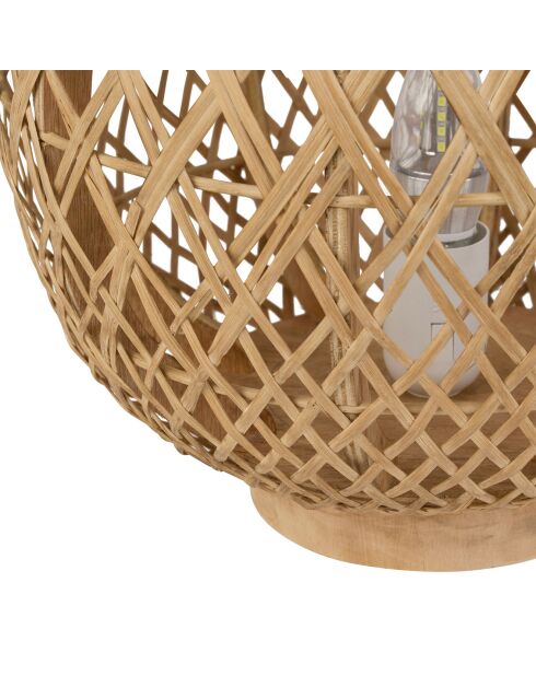 Lampe Lanterne Cordey naturel  -  D.25xH.33 cm