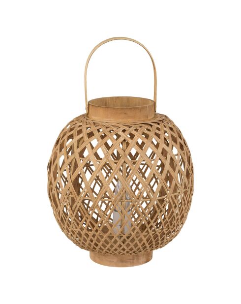 Lampe Lanterne Cordey naturel  -  D.25xH.33 cm