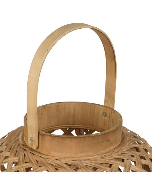 Lampe Lanterne Cordey naturel  -  D.25xH.33 cm