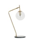 Lampe Courba doré/vert  -  25x19xH.53 cm