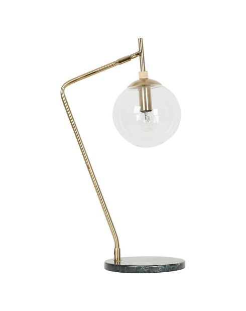 Lampe Courba doré/vert  -  25x19xH.53 cm