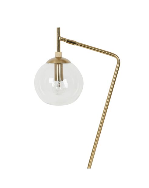 Lampe Courba doré/vert  -  25x19xH.53 cm