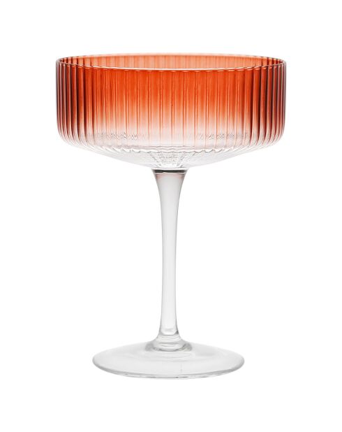 Coupe Champagne Striee terracotta  - 30cl