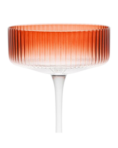 Coupe Champagne Striee terracotta  - 30cl