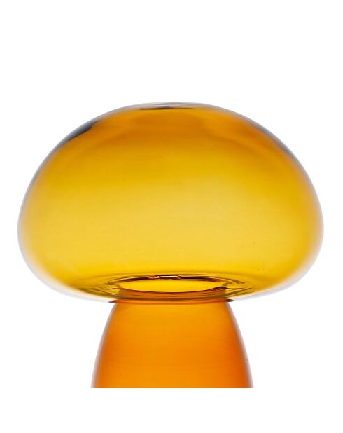 Fungo decorativo Dilacia ambra - D.12xH.15,5 cm