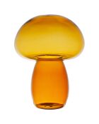 Fungo decorativo Dilacia ambra - D.12xH.15,5 cm