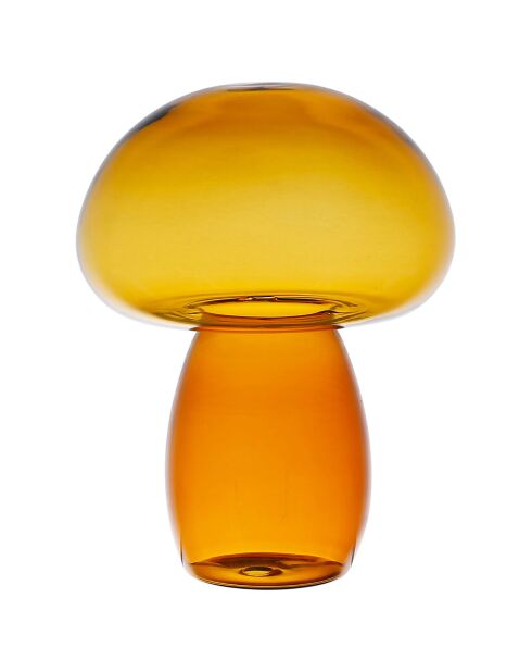 Fungo decorativo Dilacia ambra - D.12xH.15,5 cm