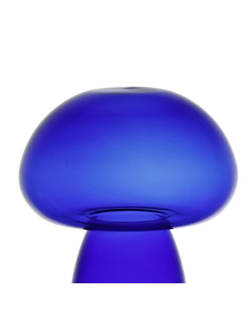 Deco Champignon Dilacia indigo  -  D.12xH.15.5 cm