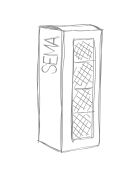 3 Bougies Chandelles orange  - 50g