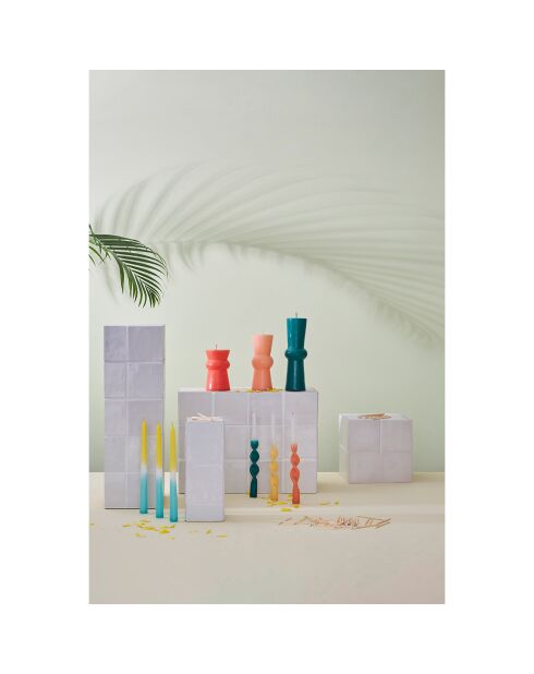 3 Bougies Chandelles vertes - 50g
