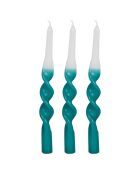 3 Bougies Chandelles vertes - 50g