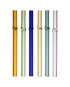 6 Pailles Torsadees naturel  -  12.5 cm