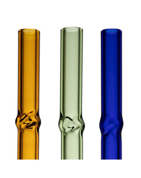 6 natuurlijke gedraaide rietjes - 12,5 cm