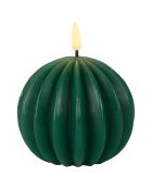 Bougie Led Boule verte  -  D.10xH.12 cm