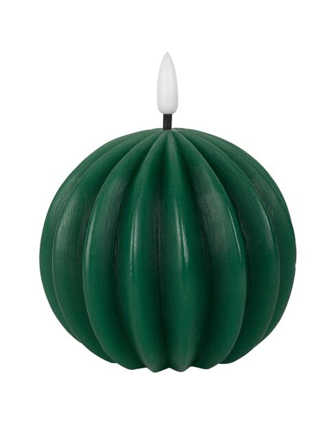 Bougie Led Boule verte  -  D.10xH.12 cm