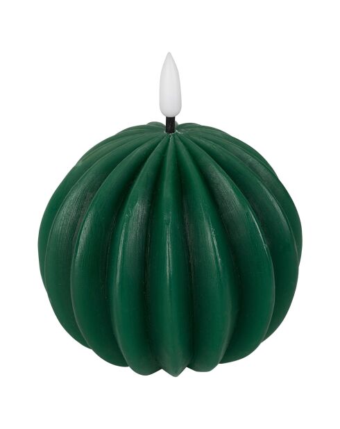 Bougie Led Boule verte  -  D.10xH.12 cm